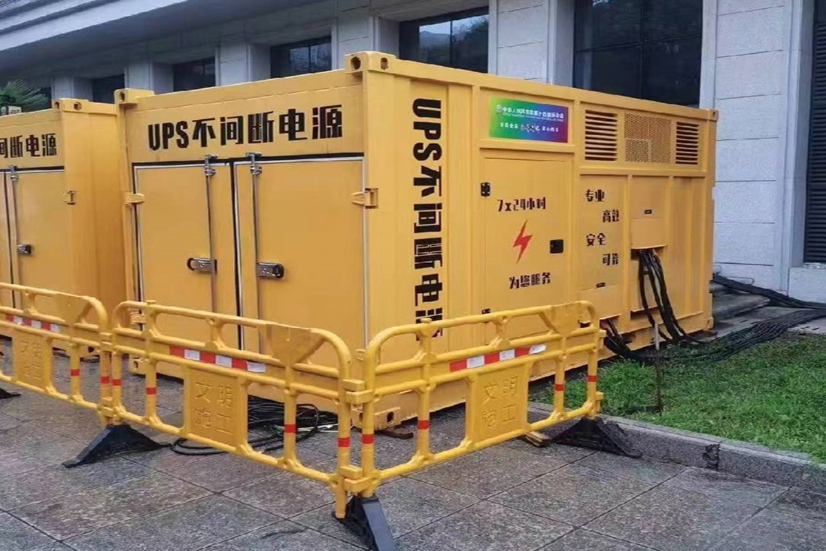 青浦发电机租赁施工现场