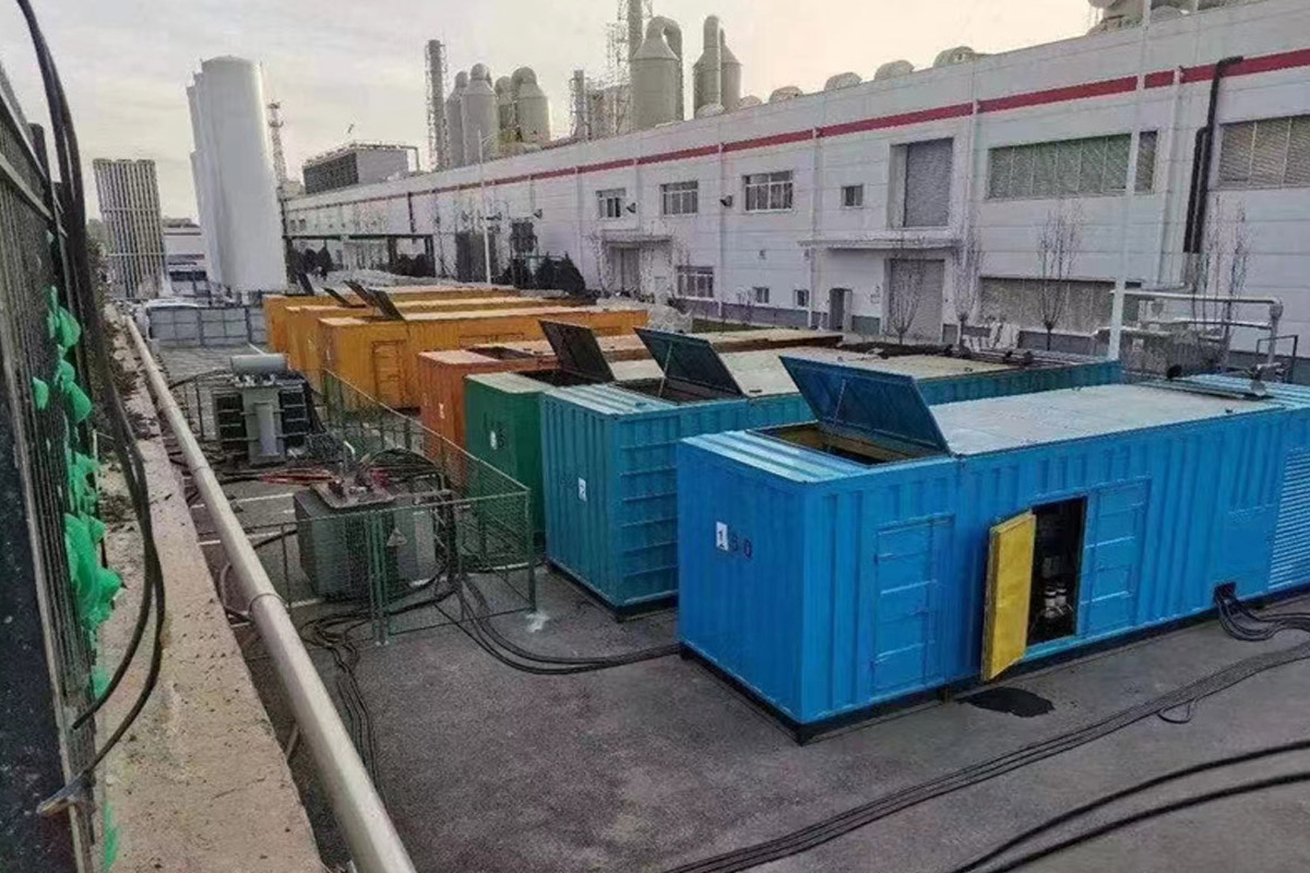 青浦发电机租赁施工现场